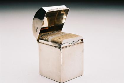 Miniature Silver Card box (complete)