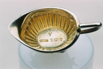 Miniature 4 piece silver tea service