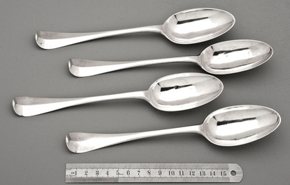 Dutch Silver Hanoverian Tablespoons (Set of 4) Andries Vis