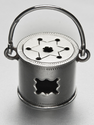 Dutch Silver Miniature Foot Stove (Foot Warmer) - Karel Nicolaas zur Muhlen
