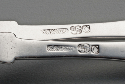 Baltimore Coin Silver Tablespoons (Pair) - Samuel Kirk, Baltimore Assay Marks