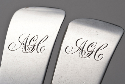 Scottish Provincial Aberdeen Silver Tablespoons (Pair) - Peter Ross