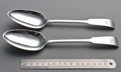 Scottish Provincial Aberdeen Silver Tablespoons (Pair) - Peter Ross