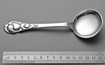 Danish Silver Skonvirke Cream Ladle - Evald Nielsen No 4