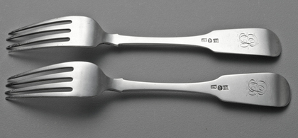 Canadian Silver Tableforks (Pair) - Peter Bohle, Montreal, Quebec