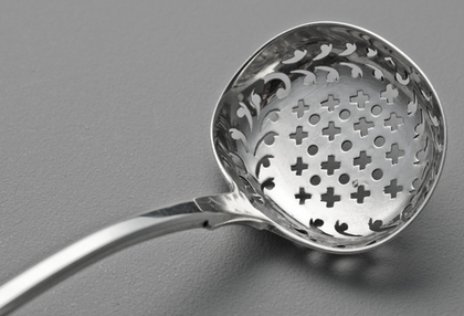 Exeter Silver Sifter Ladle - James Andrew Page, Plymouth