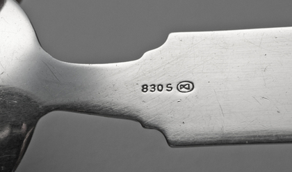 Norwegian Silver Mor Og Barn Sandefjord Art Deco Spoon