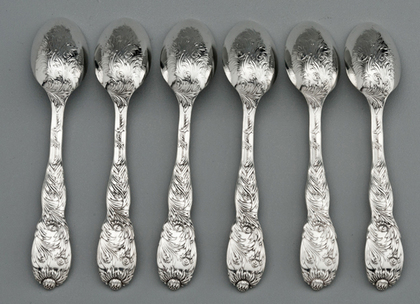 Tiffany Sterling Silver Indian Chrysanthemum Tablespoons (Set of 6)