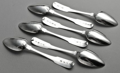 Irish Georgian Silver Dessert Spoons (Set of 6) - Samuel Neville