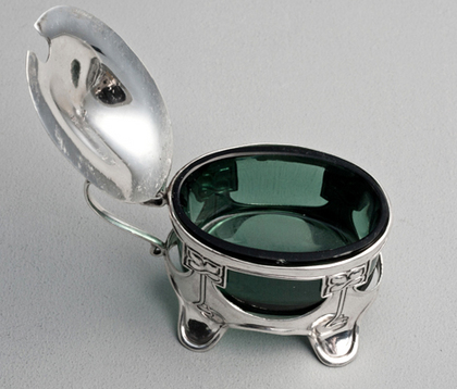 Art Nouveau Antique Silver Mustard Pot