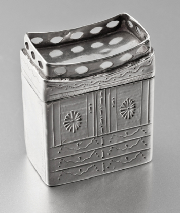 Dutch Silver Lodereindoosje / Vinaigrette - Schoonhoven, Johannes Smits