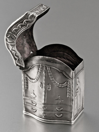Dutch Silver Lodereindoosje / Vinaigrette -Amsterdam 1809, Dirk Goedhart