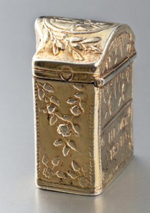 Dutch Silver Lodereindoosje / Vinaigrette - He. Dat Is Lief - Adrianus Kiujlenburg, Schoonhoven