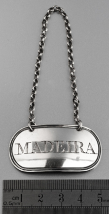 Georgian Silver Madeira Wine Label - Unregistered Makers Mark