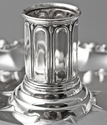 Georgian Silver Chamberstick - Fletcher Family Crest