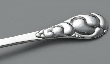 Danish Silver Skonvirke Cream Ladle - Evald Nielsen No 4