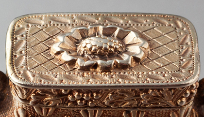 Georgian Parcel Gilt Silver Purse/ Handbag Vinaigrette - Ledsam & Vale