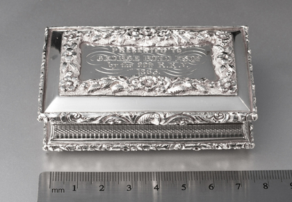Military Victorian Silver Snuff Box - 20th Royal Rifle Volunteers, Erotic Engraving