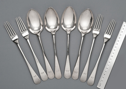 Cape Silver Tablespoon and Tablefork Set (8, 4 of each) - Johannes Combrink