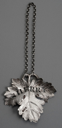 Cast Georgian Silver Sherry Vine Leaf Wine Label - Benjamin Smith