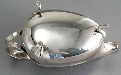  Arts & Crafts Antique Silver Sauce Boat - Art Nouveau Silver