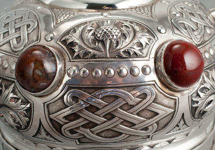 Scottish Silver Rams Head Snuff Mull Cover