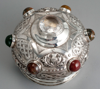 Scottish Silver Rams Head Snuff Mull Cover
