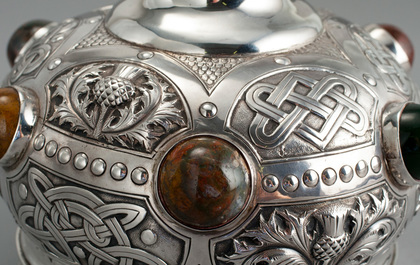 Scottish Silver Rams Head Snuff Mull Cover