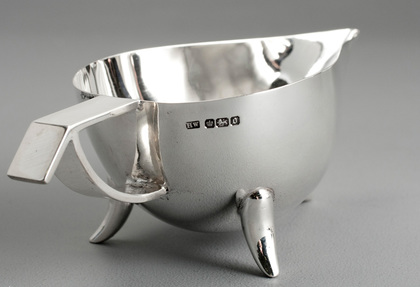 Antique Silver Sauce or Gravy Boat - Modernist Style