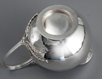 Sarah Jones Arts & Crafts Wheat Sheaf & Mouse Silver Cream Jug