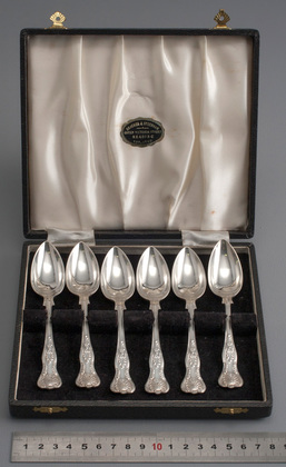 Sterling Silver Kings Pattern Grapefruit Spoons - Cooper Brothers, Sheffield, Bracher & Sydenham, Reading