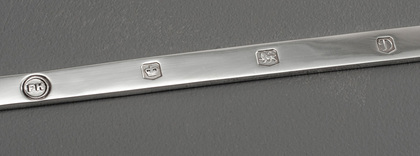 Silver 2 Pronged Notched Puritan Fork - Replica of Manners Fork, 1632