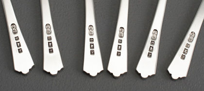 Art Deco Sterling Silver Coffee Spoons (Set of 6)
