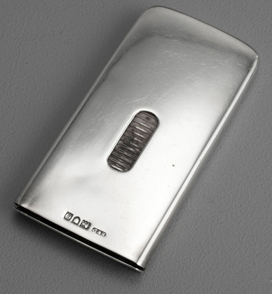 Needham's Patent Mechanical Edwardian Sterling Silver Calling Card Case - 1909