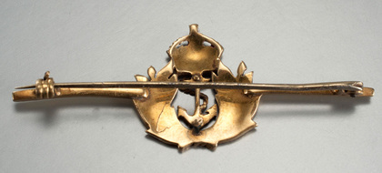 Royal Navy Officers Gold Sweetheart Brooch