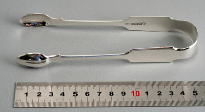 Irish Victorian Silver Sugar Tongs - Philip Weekes