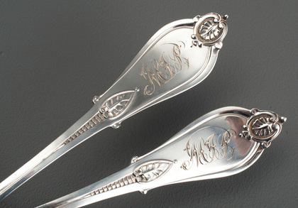 Bailey & Co Sterling Silver Fruit Serving Spoons (Pair) - Philadelphia