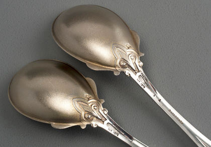 Bailey & Co Sterling Silver Fruit Serving Spoons (Pair) - Philadelphia