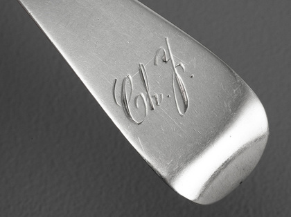 Dutch Silver Ribbed Hanoverian Tablespoon - Middelburg, Anthonie Janse