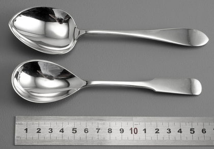 American Sterling Silver Hand Forged Arts & Crafts Silver Spoons (2) - Old Newbury Crafters, Arthur Stone