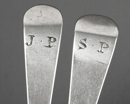 Miniature Hanoverian Silver Scroll Back (Fancy Back) Toy Spoons - William Pinder