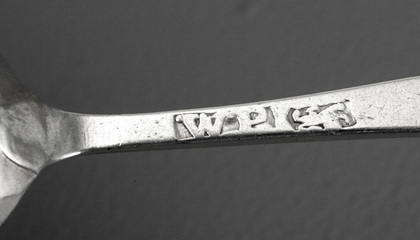 Miniature Hanoverian Silver Scroll Back (Fancy Back) Toy Spoons - William Pinder
