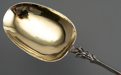 18th Century Dutch Silver Memorial or Figural Spoons (Two) - Amsterdam, Johannes Selling, Delft, Adriaen Brandt