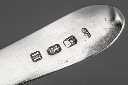Irish Provincial Silver Bright Cut Celtic Point Tablespoon - Joseph Kinselagh, Cork