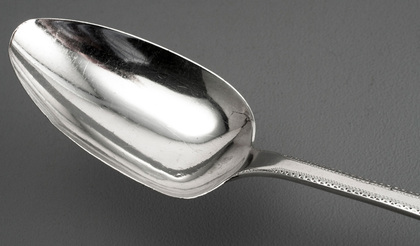 Irish Provincial Silver Bright Cut Celtic Point Tablespoon - Joseph Kinselagh, Cork