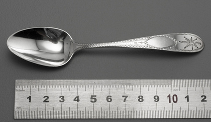 Irish Celtic Point Bright Cut Star Silver Teaspoons (Set of 6) - Dublin Star Cut Silver