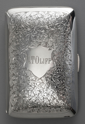 Oliff Antique Silver Cigar Case - Honourable Albert Thomas Oliff