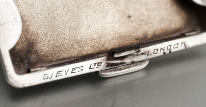 Royal Navy Sterling Silver Matchbook Case - Gieves Ltd. London