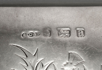 Victorian Silver Engraved Castletop Cigarette Case - Edinburgh Castle
