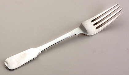 Chinese Export Silver Tablefork - Wongshing, Excellent Pseudo Hallmarks